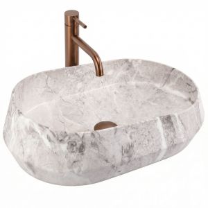 Rea lavabo sobre encimera zoe rock, 55x35,5x17 cm