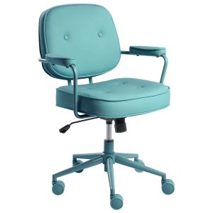 Silla de escritorio paramus piel sintética turquesa