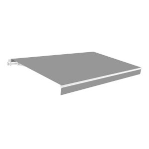 Toldo manual retráctil 4x2,5 gris poliéster - lona anti uv – aluminio