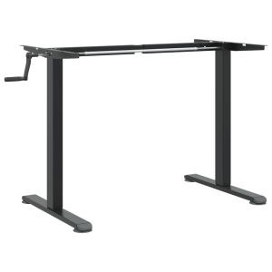 vidaXL marco de escritorio de pie acero negro (94-135)x60x(70-114) cm