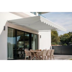 Toldo monobloque blanco vecchio 4m x 3m lona beige