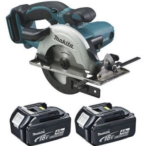 Sierra circular 18 v li-ion 4 ah ø 136 mm Makita - 2 baterías, cargador, es