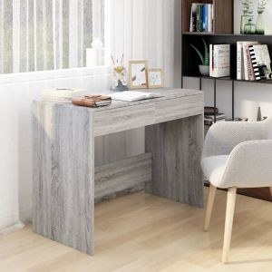 Escritorio de madera de ingeniería gris sonoma 101x50x76,5 cm