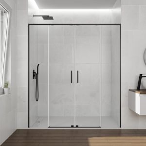 Mampara twenty spazio 2f+2c - 170 cm - transparente negro