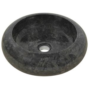 vidaXL lavabo de mármol negro 40x12 cm
