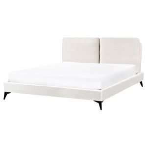 Cama bouclé melle 160 x 200 cm blanco crema