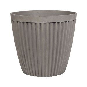 Maceta poka 36 cm gris pardo