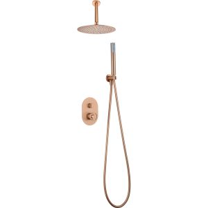 Imex - columna ducha empotrada con grifo oro rosa serie vesubio