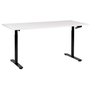Escritorio de altura regulable manual destinas 160 cm 72 cm blanco/negro