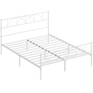 Estructura de cama 161.5x208x98 cm acero color blanco Homcom
