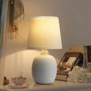 Aigostar lámpara de  mesa de cerámica， casquillo e14. Lamparas de mesita