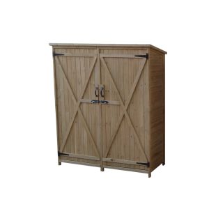 Caseta armario gardiun sundy 140x52x162 cm madera maciza para exterior