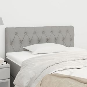 Cabecero de tela gris claro 100x7x78/88 cm eso7284