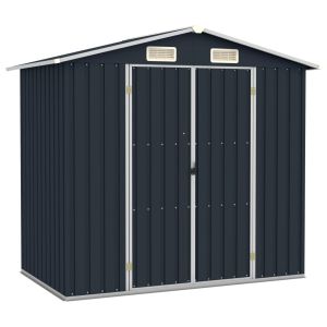 Cobertizo de jardín acero galvanizado antracita 205x129x183 cm es6360