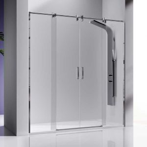Mampara frontal 2 fijos + 2 puertas correderas 170  cm slim
