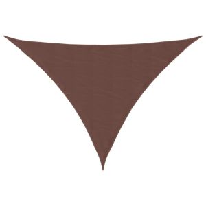 vidaXL toldo de vela triangular tela oxford marrón 3x4x4 m