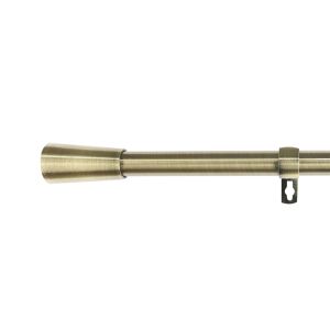 Barra de acero extensible y decorativa (dorado, 120-210cm taza)