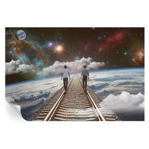 Murales autoadhesivos viaje espacial 104x152 tulup