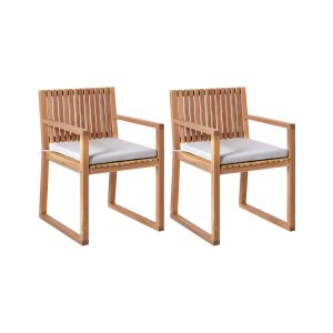 Silla de jardín marrón claro sassari premium