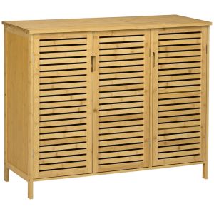 Mueble zapatero 100x35x80 cm bambú color marrón Homcom