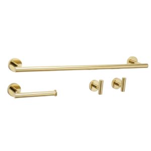 Rea juego de accesorios de baño ari gold 4 piezas, 60x8x5 cm