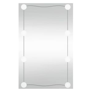 vidaXL espejo de pared rectangular con luces LED vidrio 40x60 cm
