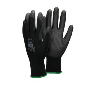 36 par guantes de trabajo revestimiento negro ecd germany