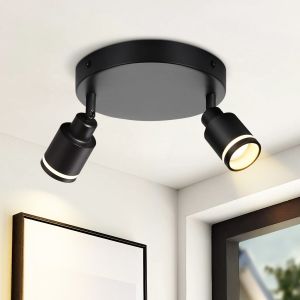 Nettlife lámpara de techo negro gu10 20x20
