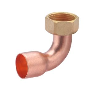Codo de 2 piezas de ø 22 mm - salida h con tuerca giratoria de 3/4
