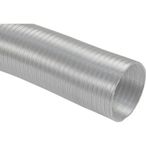 Tubo salida de humos de alumínio blanco extensible de 120 x 5 m
