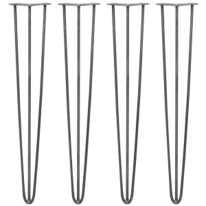 4 patas de horquilla skiski legs 71cm acero natural 3 dientes 10mm