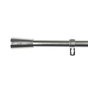 Barra de acero extensible y decorativa (plata, 160-310cm taza)