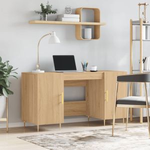 Escritorio madera de ingeniería roble sonoma 140x50x75 cm es2853