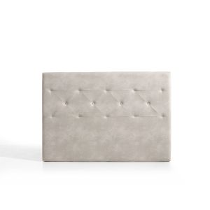 Cabecero zafiro para cama de 100 de tela blanco roto 115x115x8. Matris