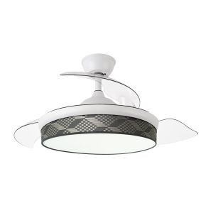Ventilador dc moda 72w blanco/tetris gris 3 aspas