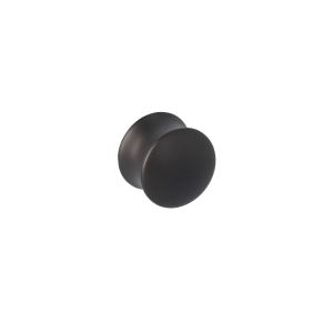 Pomo para muebles en zamac 30 mm de diam negro