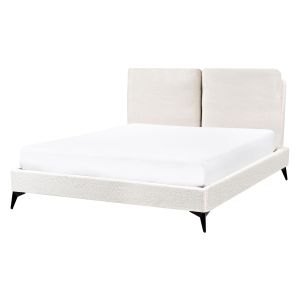 Cama bouclé melle 140 x 200 cm blanco crema