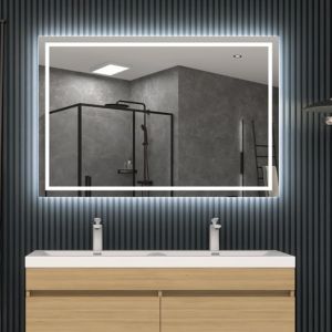 LEDimex - espejo 90x80cm LED retroiluminado antivaho
