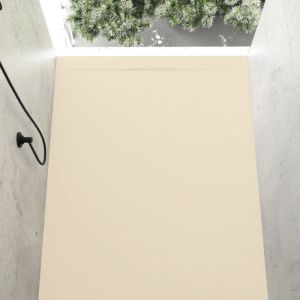 Plato de ducha resina cover crema  90x100cm