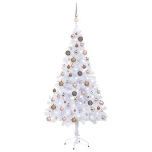 vidaXL árbol de navidad artificial con luces y bolas 230 ramas 120 cm