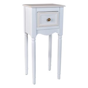 Mesita de madera blanca 33x26,5x72,5