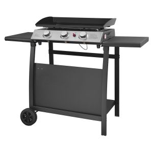 Plancha de gas séville 3 quemadores 7,5kw + carrito