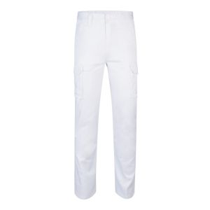 Pantalon de trabajo stretch velilla color blanco 34