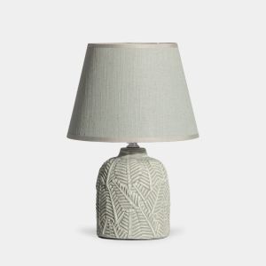 Lámpara de mesa de cerámica gris yatas