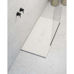 Plato de ducha poalgi - 80x200 cm - marfil - serie clay - extraplano