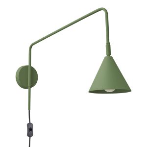 Lámpara de pared nox 1 verde oliva acero 14x30x61cm