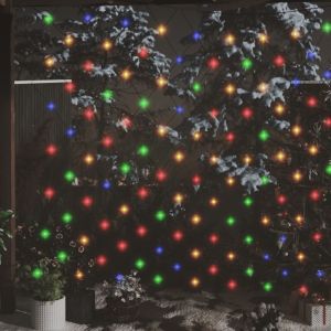 vidaXL red de luces de navidad 204 LED colores 3x2 m interior/exterior