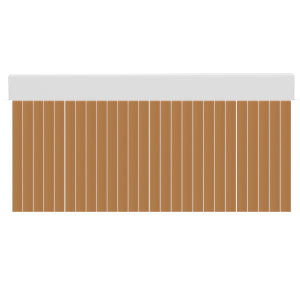 Cortina para puertas de PVC surca miel / 90 x 210