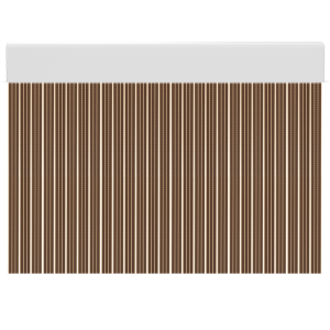 Cortina para puertas de PVC pastel marrón con beig / 100 x 215