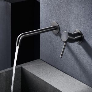 Imex - grifo monomando lavabo empotrado black gun serie monza